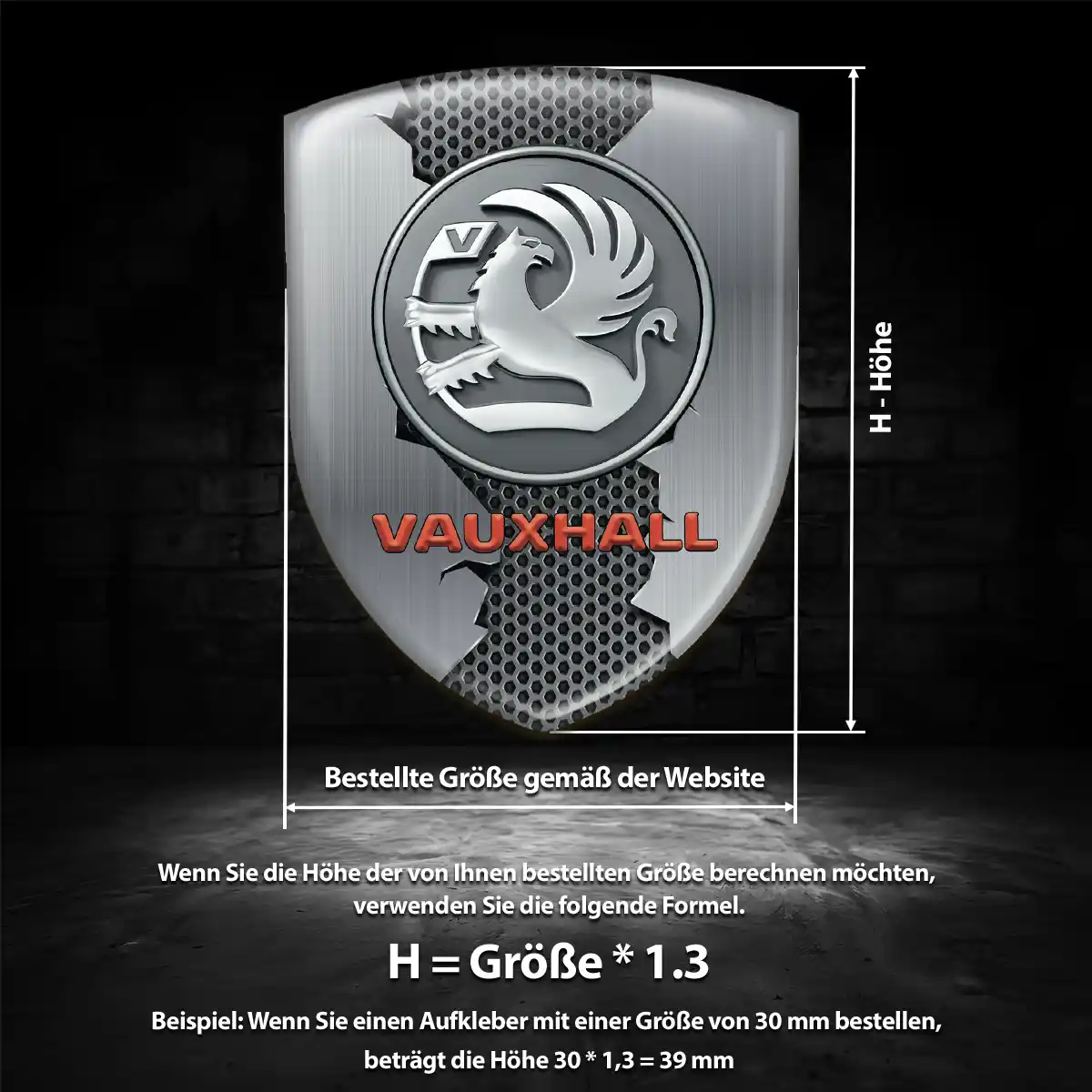 Vauxhall Wappen Aufkleber Emblem Hohe Qualität