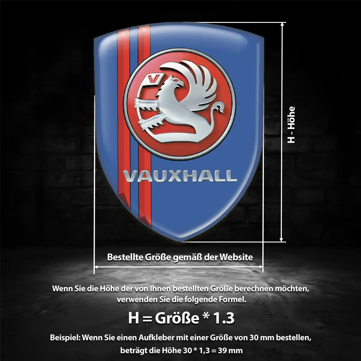 Vauxhall Wappen Aufkleber Emblem Interieurdesign
