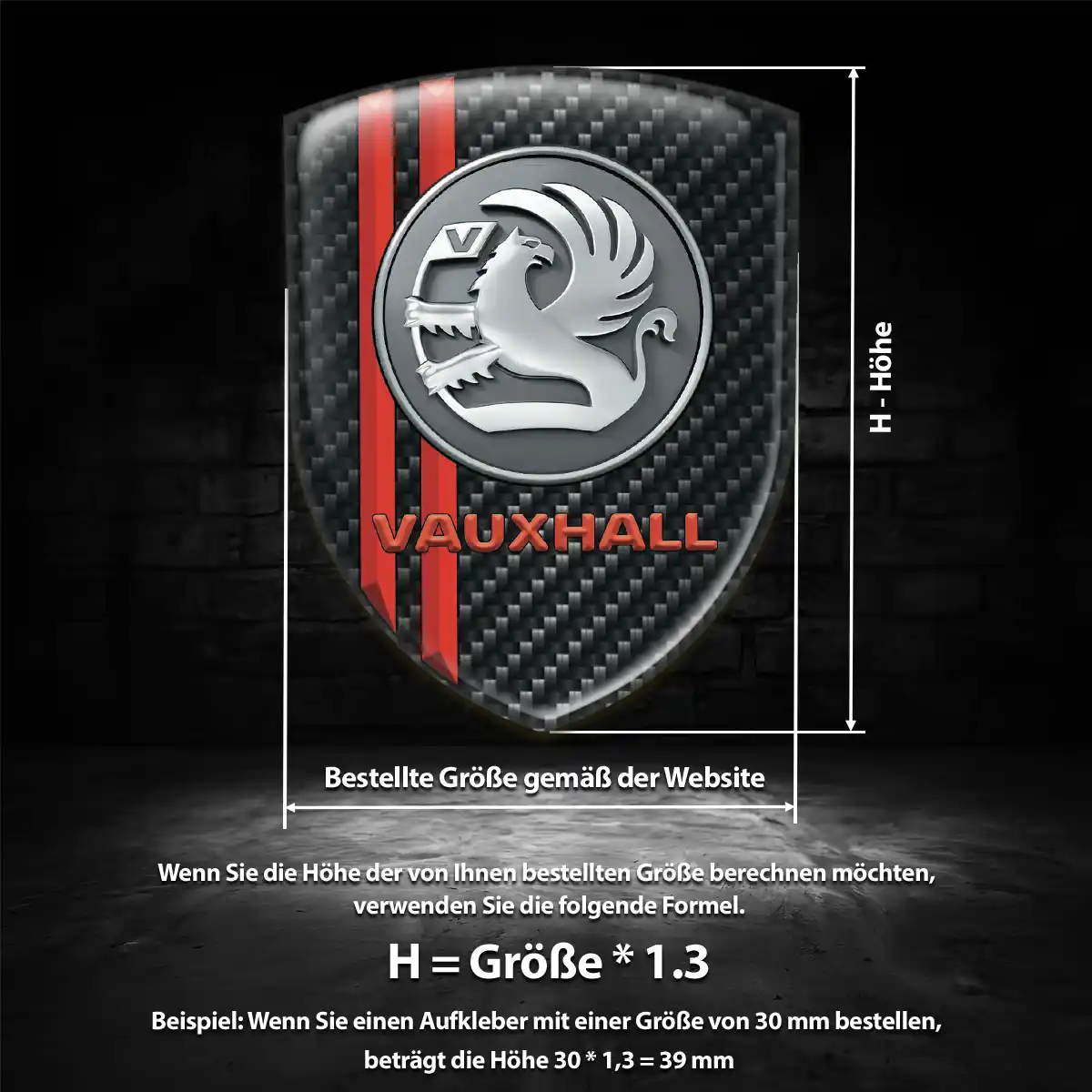 Vauxhall Wappen Aufkleber Emblem Stilvolles Design