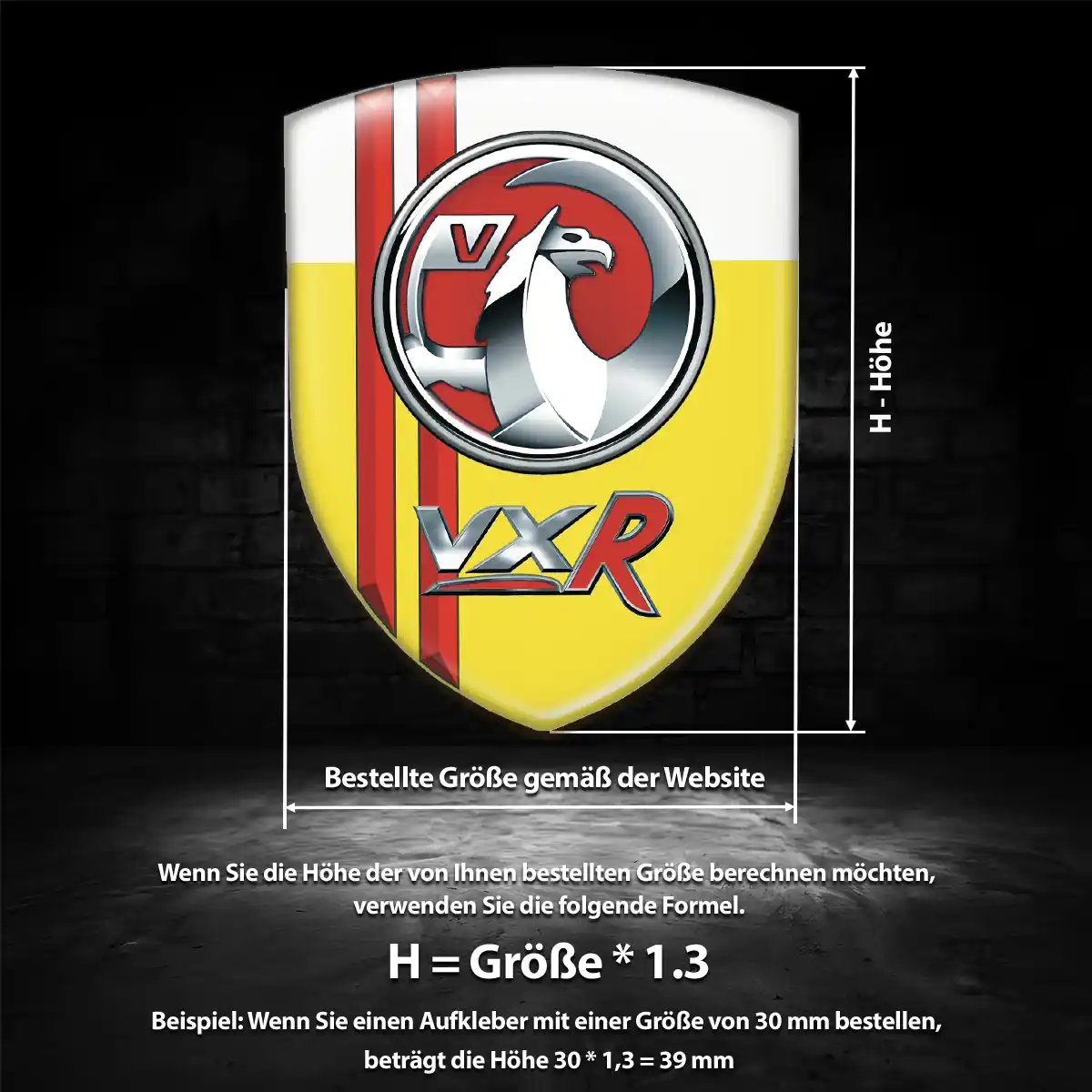 Vauxhall Wappen Aufkleber Hochwertiges Harz