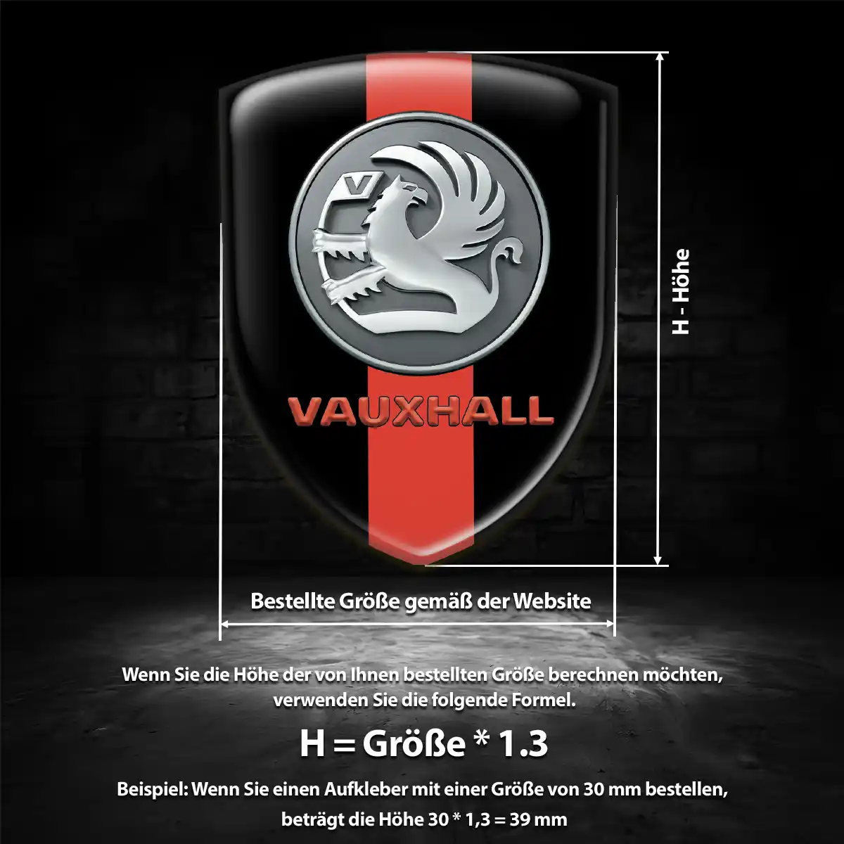 Vauxhall Wappen Aufkleber Limitierte Auflage