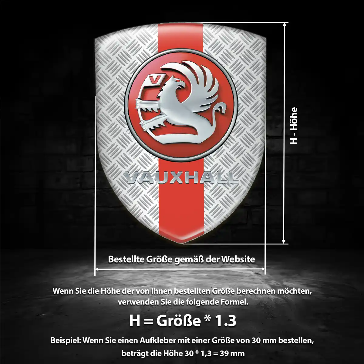 Vauxhall Wappen Emblem Aufkleber Auto Premium-Edition