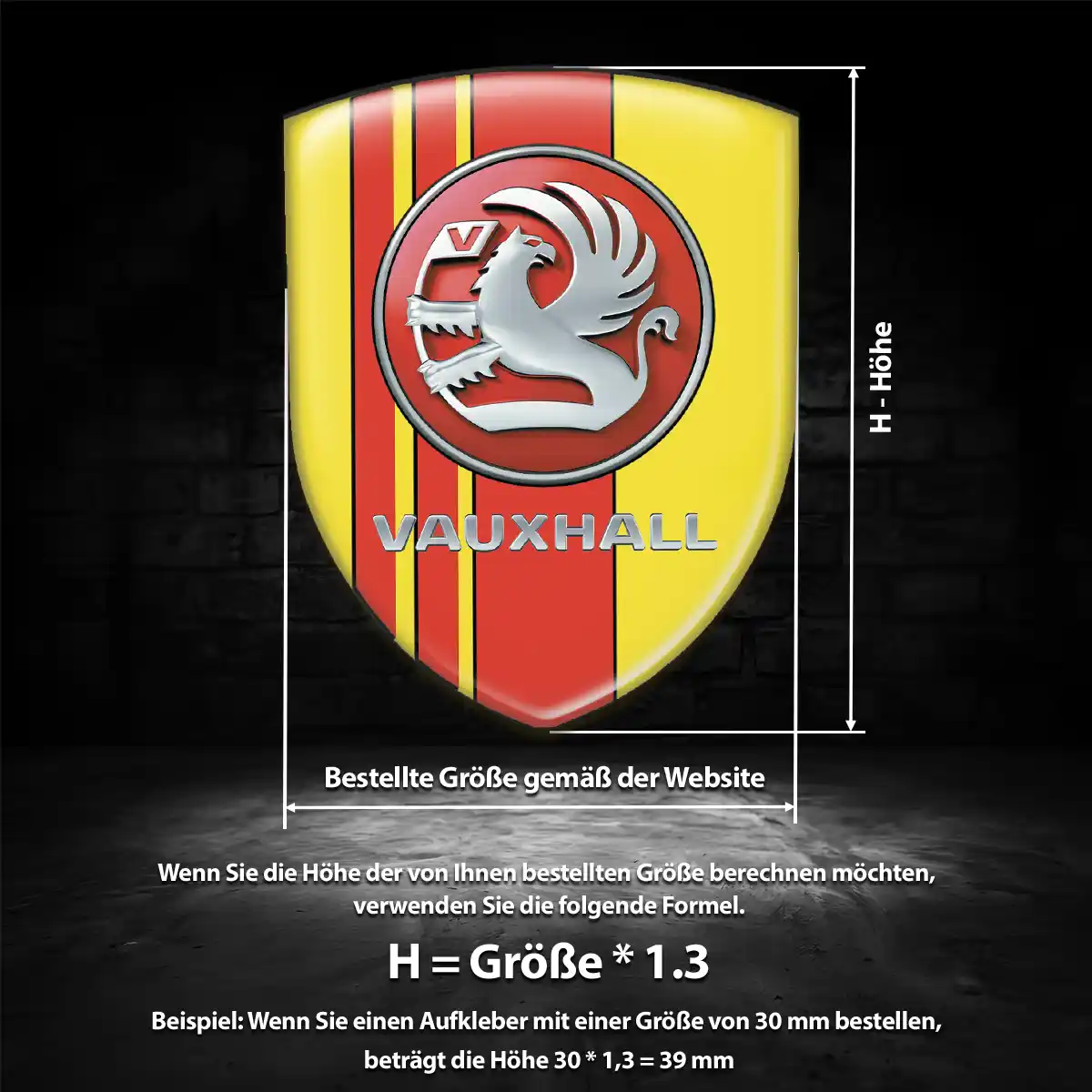 Vauxhall Wappen Emblem Aufkleber Edles Design