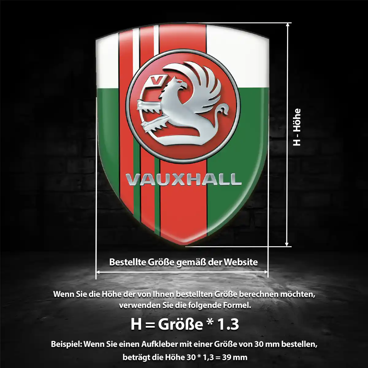 Vauxhall Wappen Emblem Aufkleber Elegantes Design