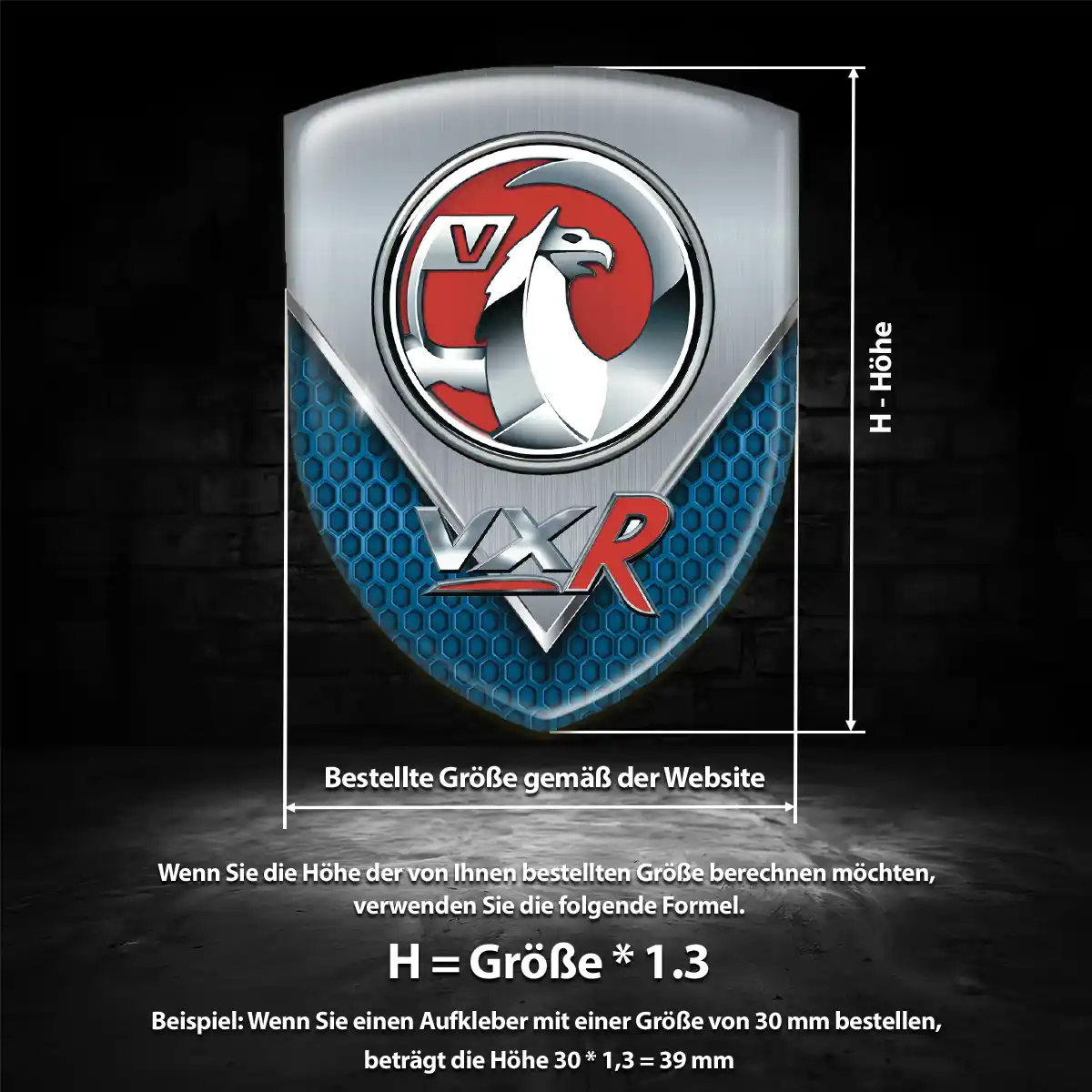Vauxhall Wappen Emblem Aufkleber Exterieurdesign