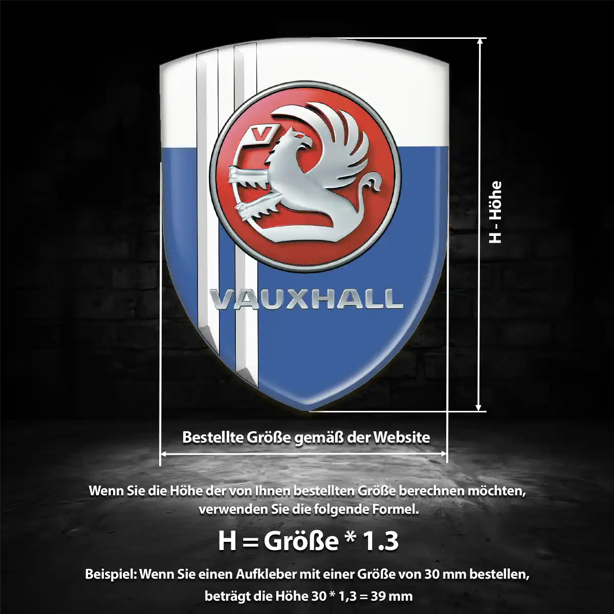 Vauxhall Wappen Emblem Aufkleber Hohe Qualität