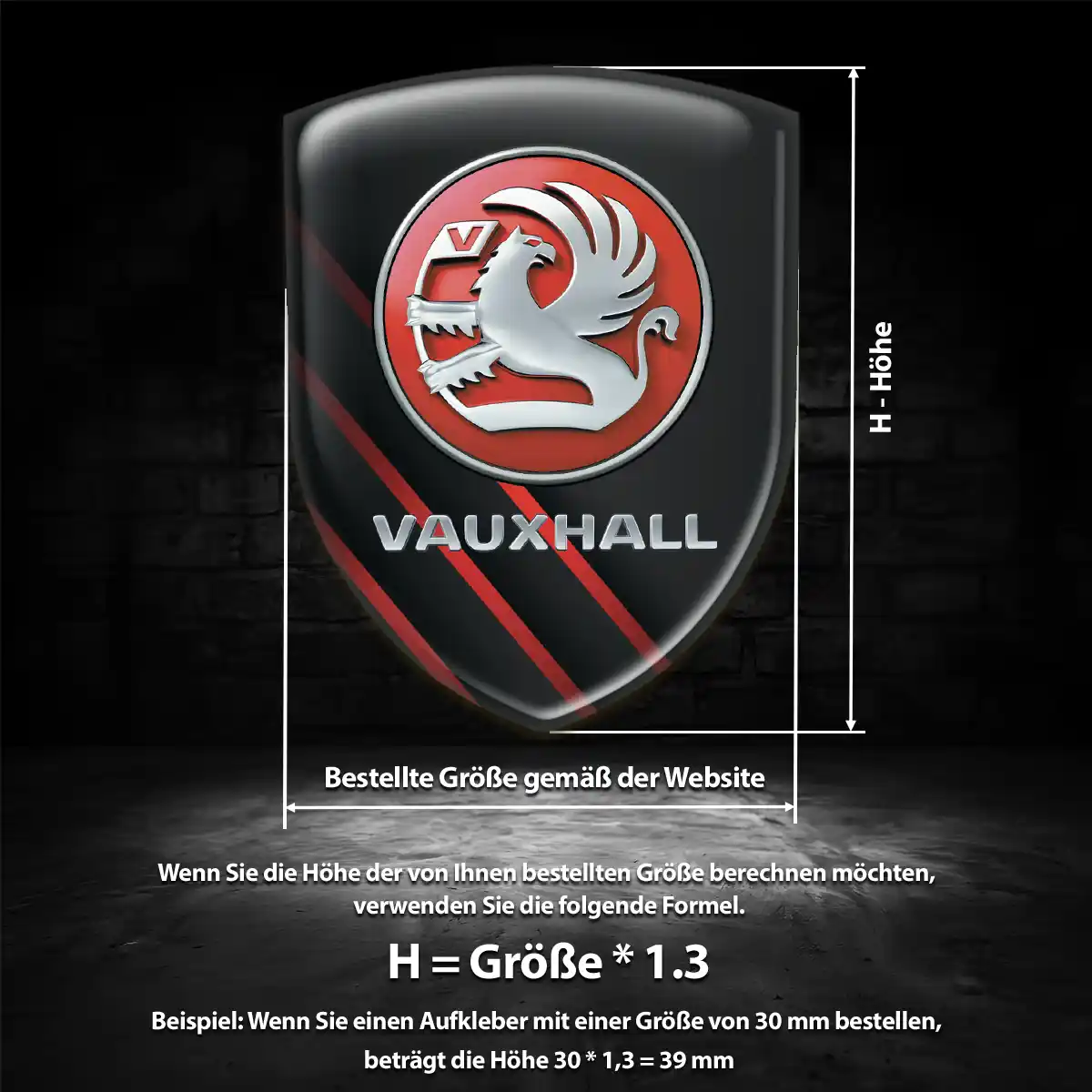 Vauxhall Wappen Emblem Aufkleber Interieurdesign