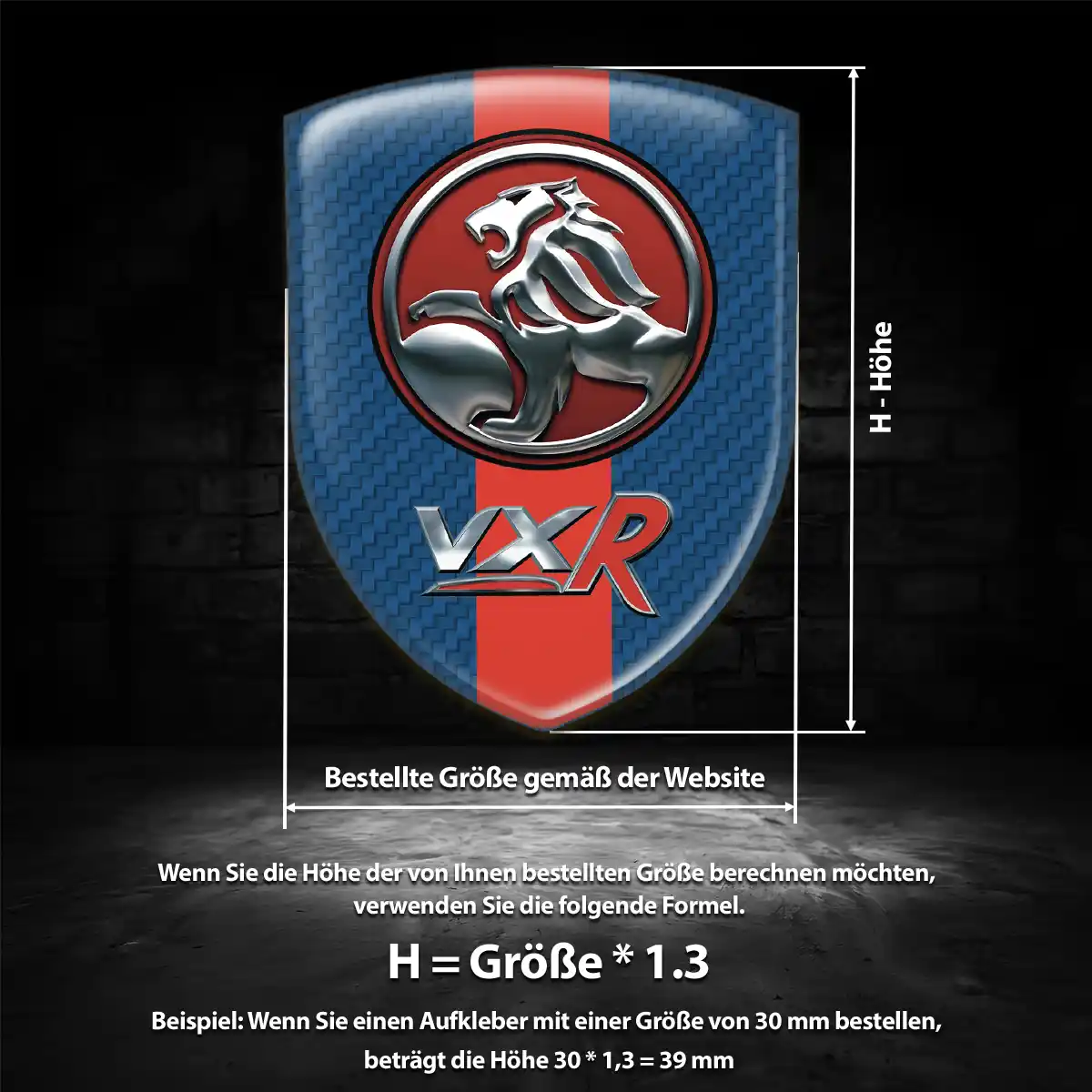Vauxhall Wappen Emblem Aufkleber Luxus-Edition
