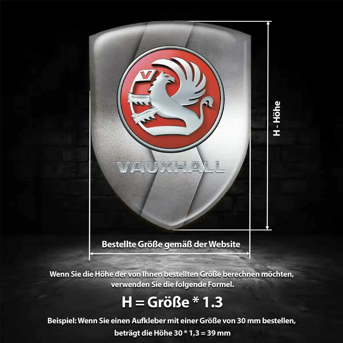 Vauxhall Wappen Emblem Aufkleber Premiumqualität