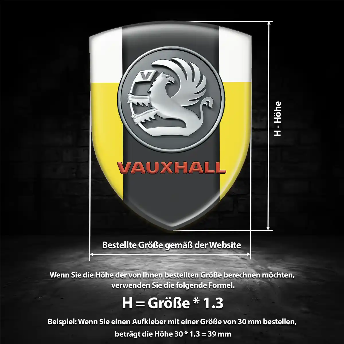 Vauxhall Wappen Emblem Auto Luxus-Edition