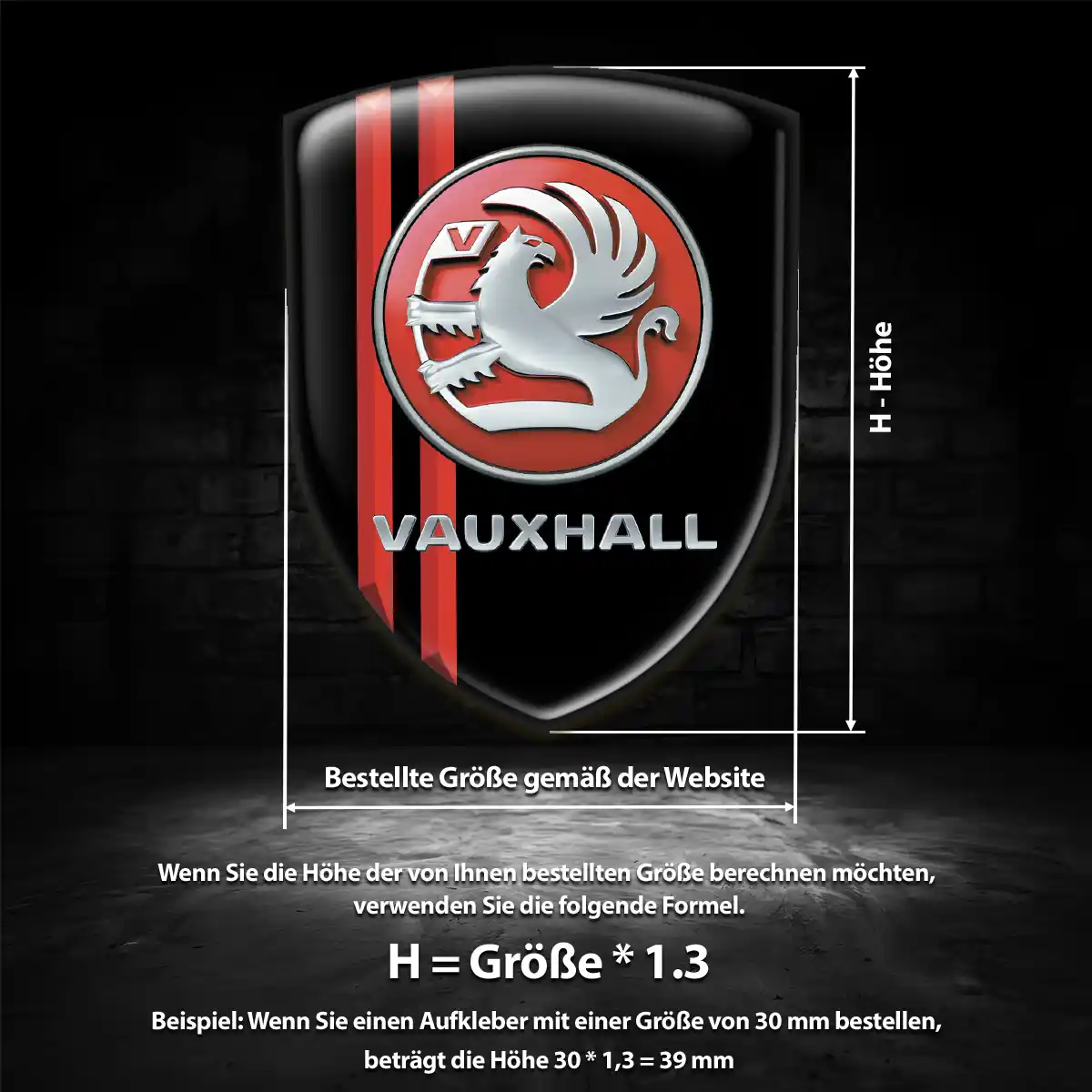 Vauxhall Wappen Emblem Hochwertiges Harz