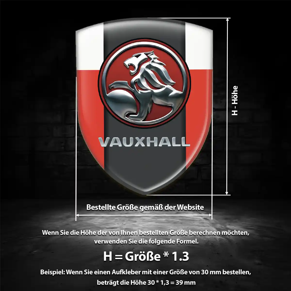 Vauxhall Wappen Emblem Tuningfahrzeug