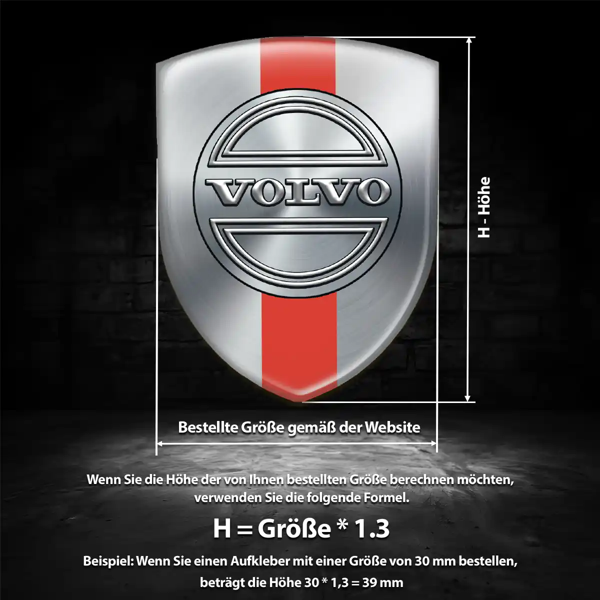 Volvo 3D Gel Aufkleber Auto Anspruchsvolles Design