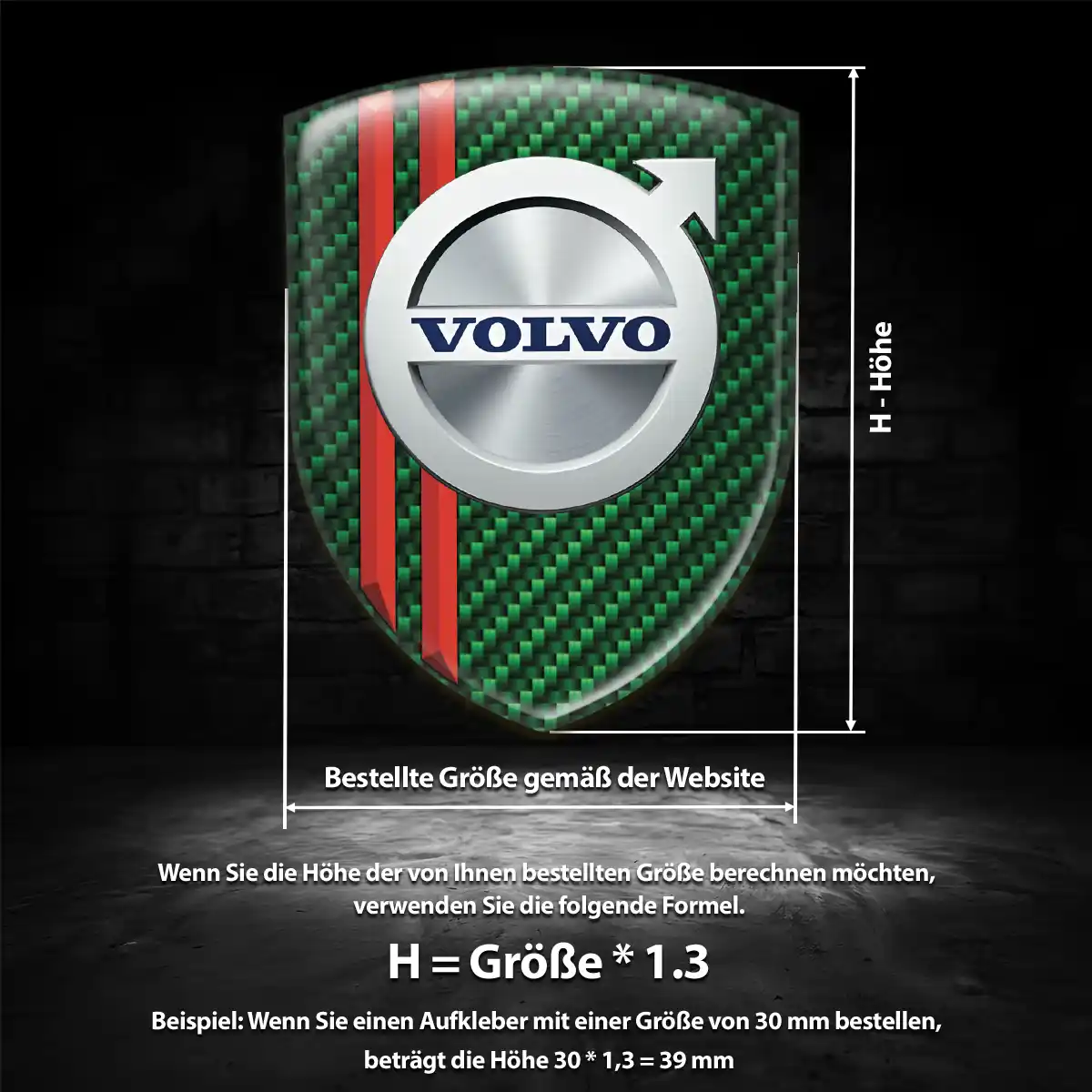 Volvo 3D Gel Aufkleber Auto Hohe Qualität