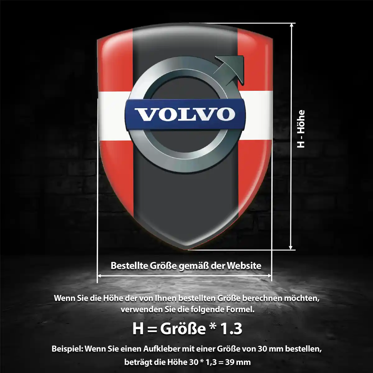 Volvo 3D Gel Aufkleber Auto Limitierte Auflage