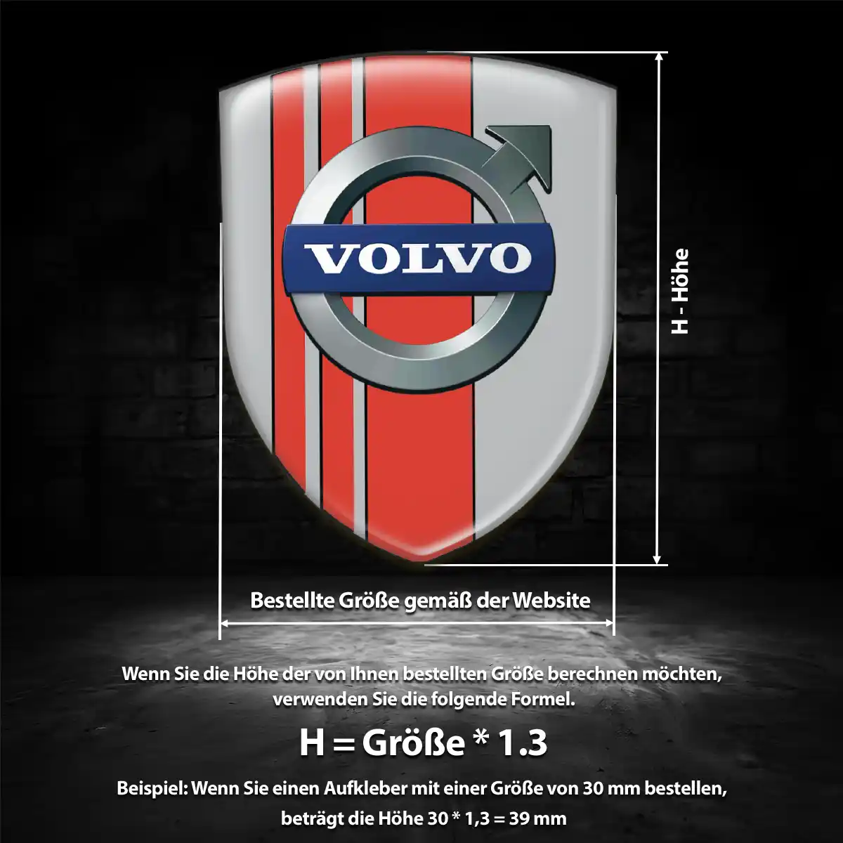 Volvo 3D Gel Aufkleber Auto Luxus-Edition