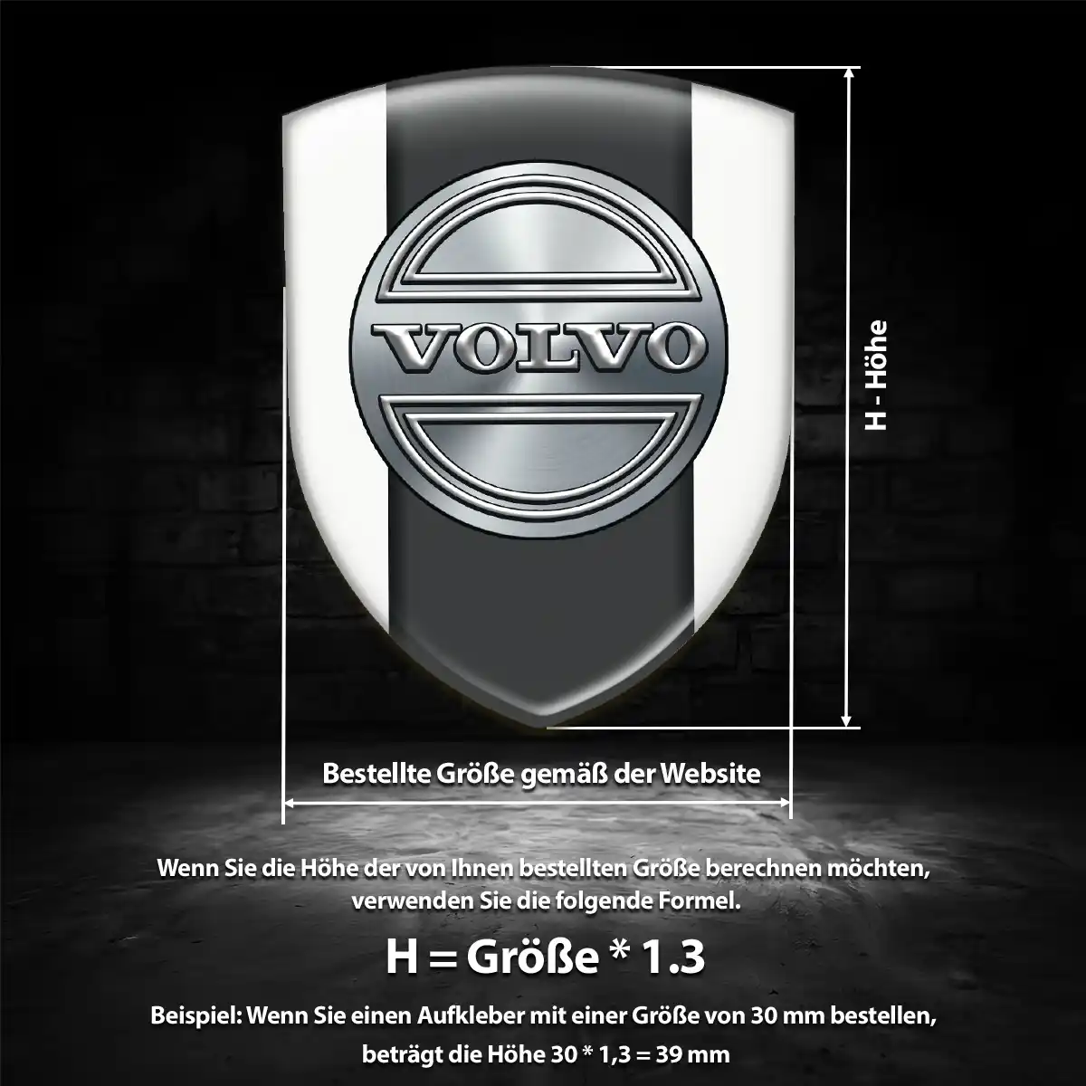 Volvo 3D Gel Aufkleber Auto Premium-Edition