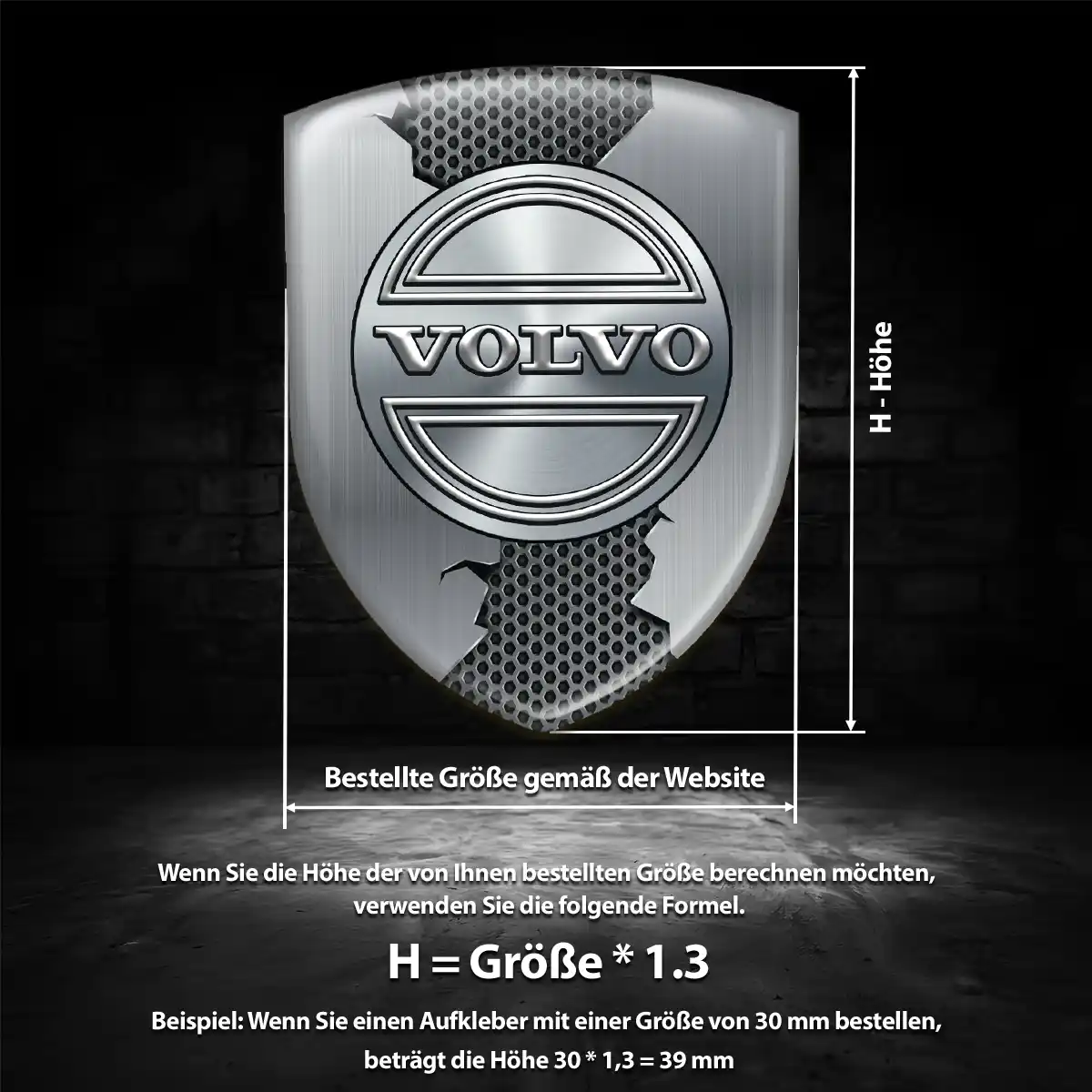 Volvo 3D Gel Aufkleber Auto Premiumqualität