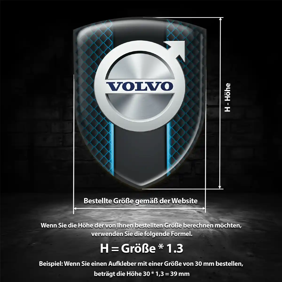 Volvo 3D Gel Aufkleber Auto Stilvolles Design