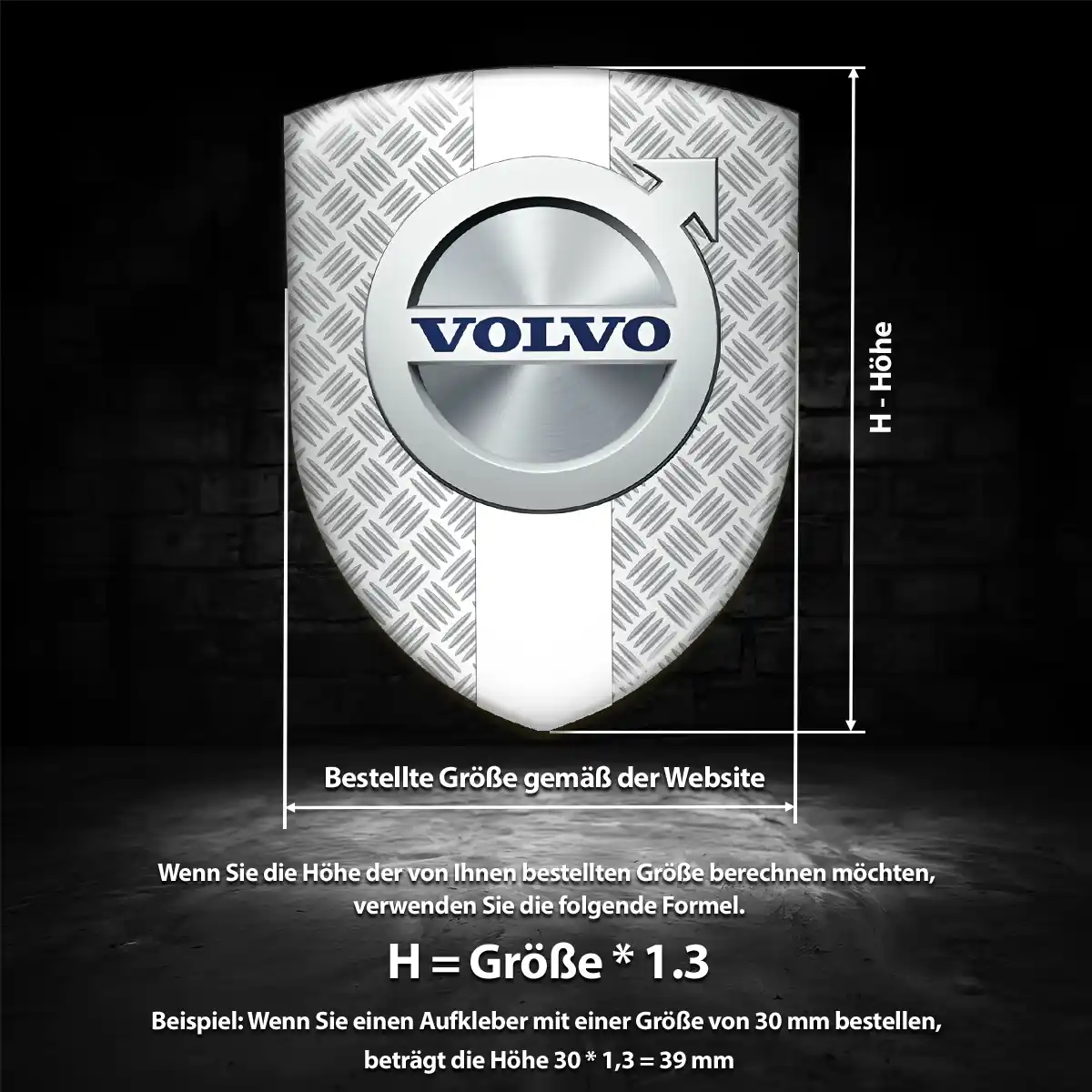 Volvo 3D Gel Aufkleber Emblem Auto Edles Design