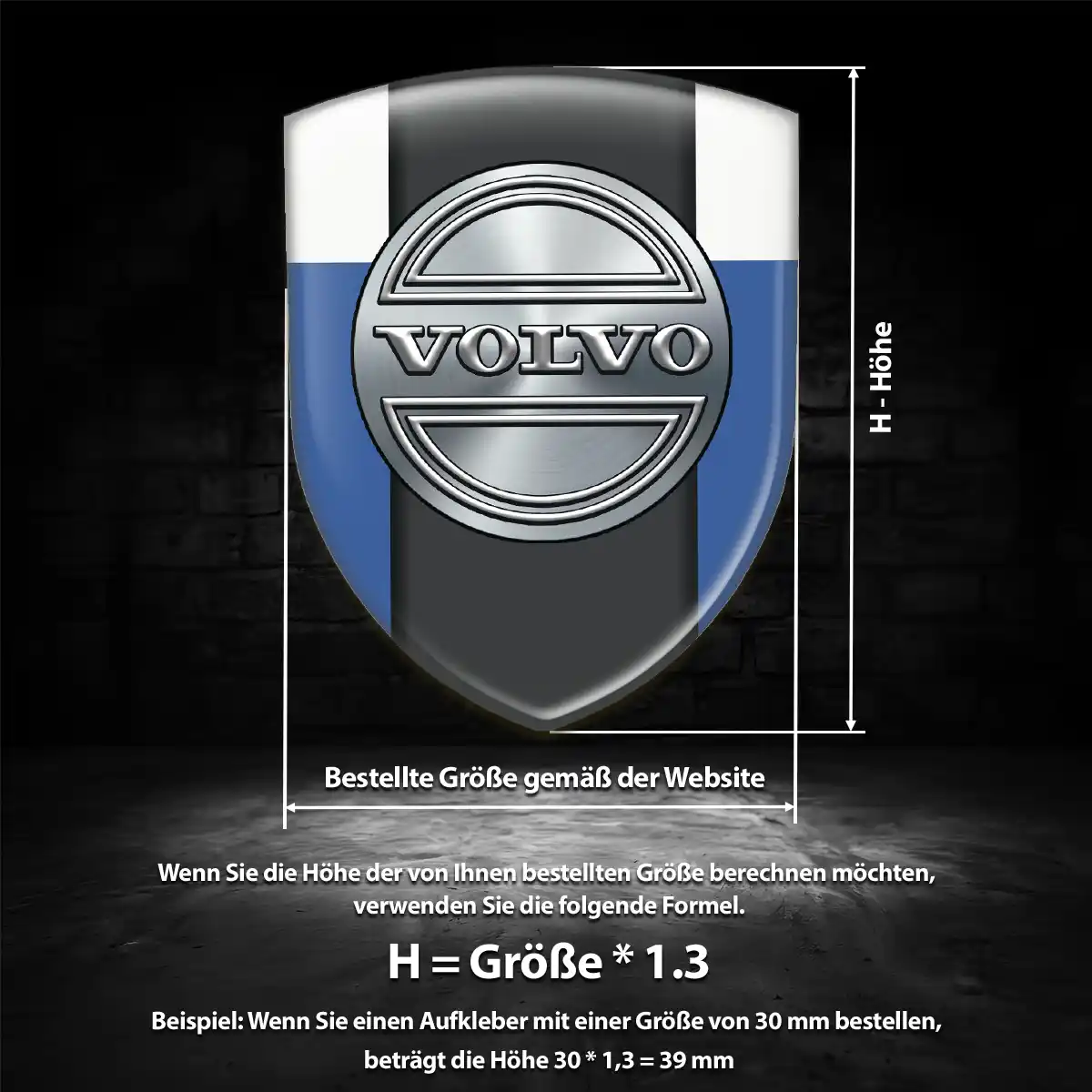 Volvo 3D Gel Aufkleber Emblem Auto Elegantes Design