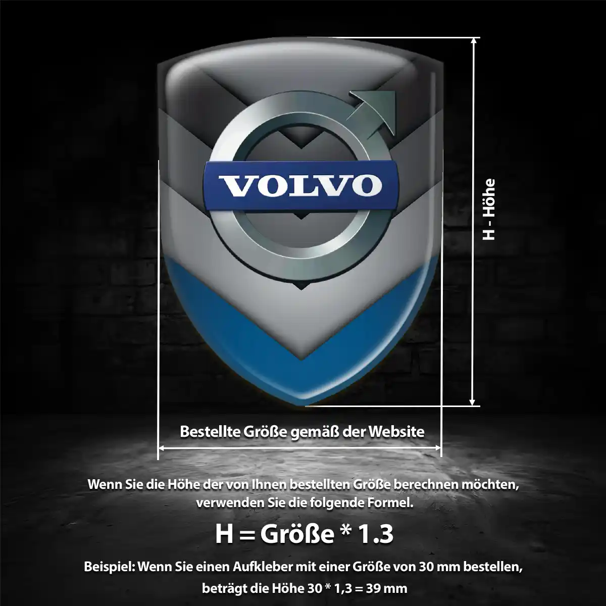 Volvo 3D Gel Aufkleber Emblem Auto Exterieurdesign