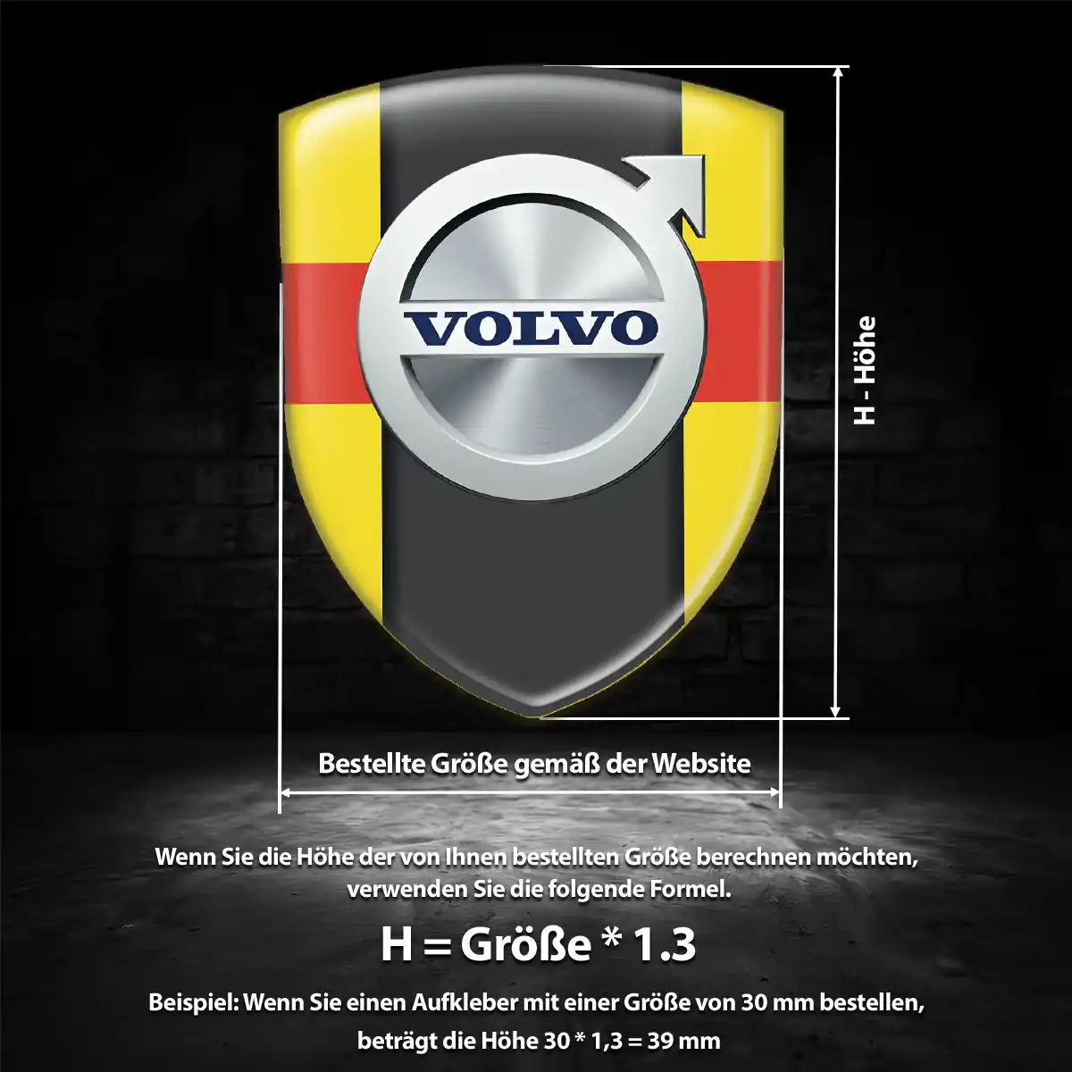 Volvo 3D Gel Aufkleber Emblem Auto Hochwertiges Harz