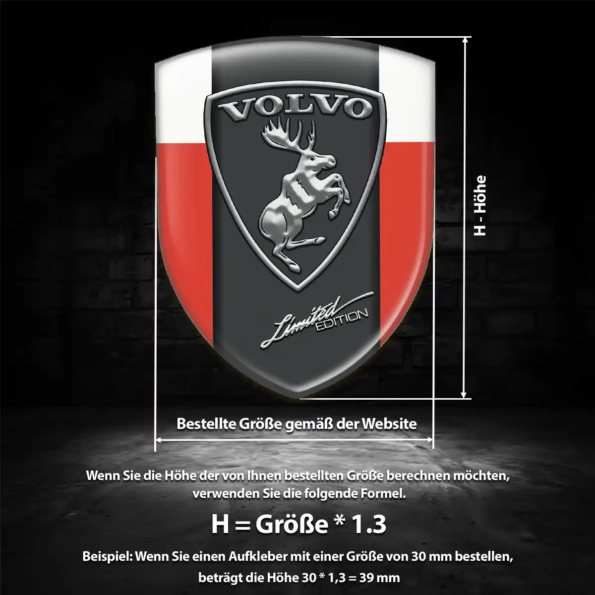 Volvo 3D Gel Aufkleber Emblem Auto Interieurdesign