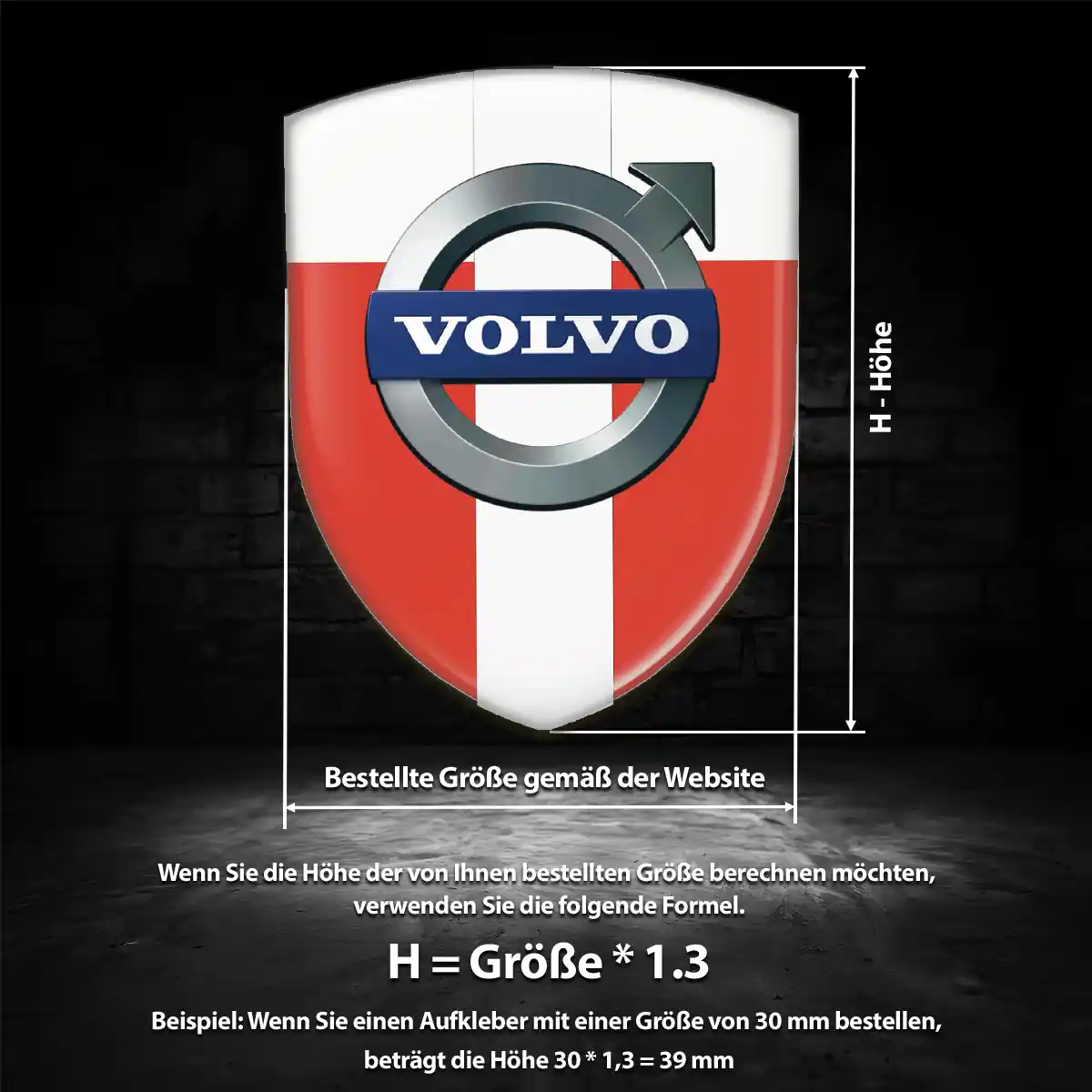 Volvo 3D Gel Aufkleber Emblem Auto Limitierte Auflage