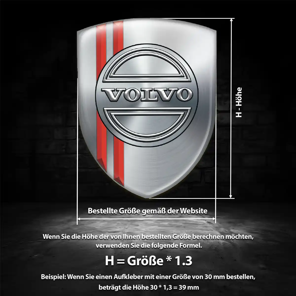 Volvo 3D Gel Aufkleber Emblem Auto Markenedition