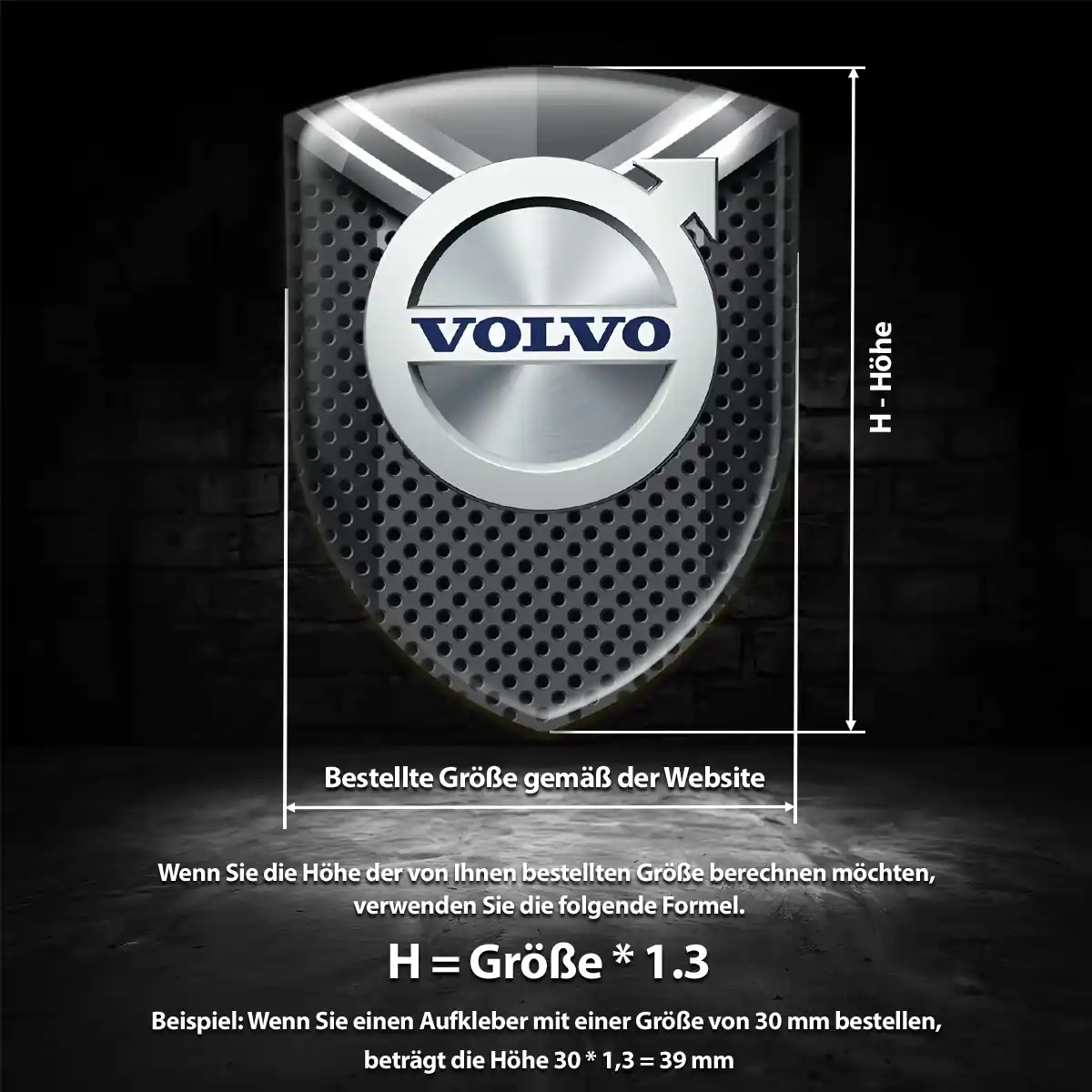Volvo 3D Gel Aufkleber Emblem Auto Modernes Design