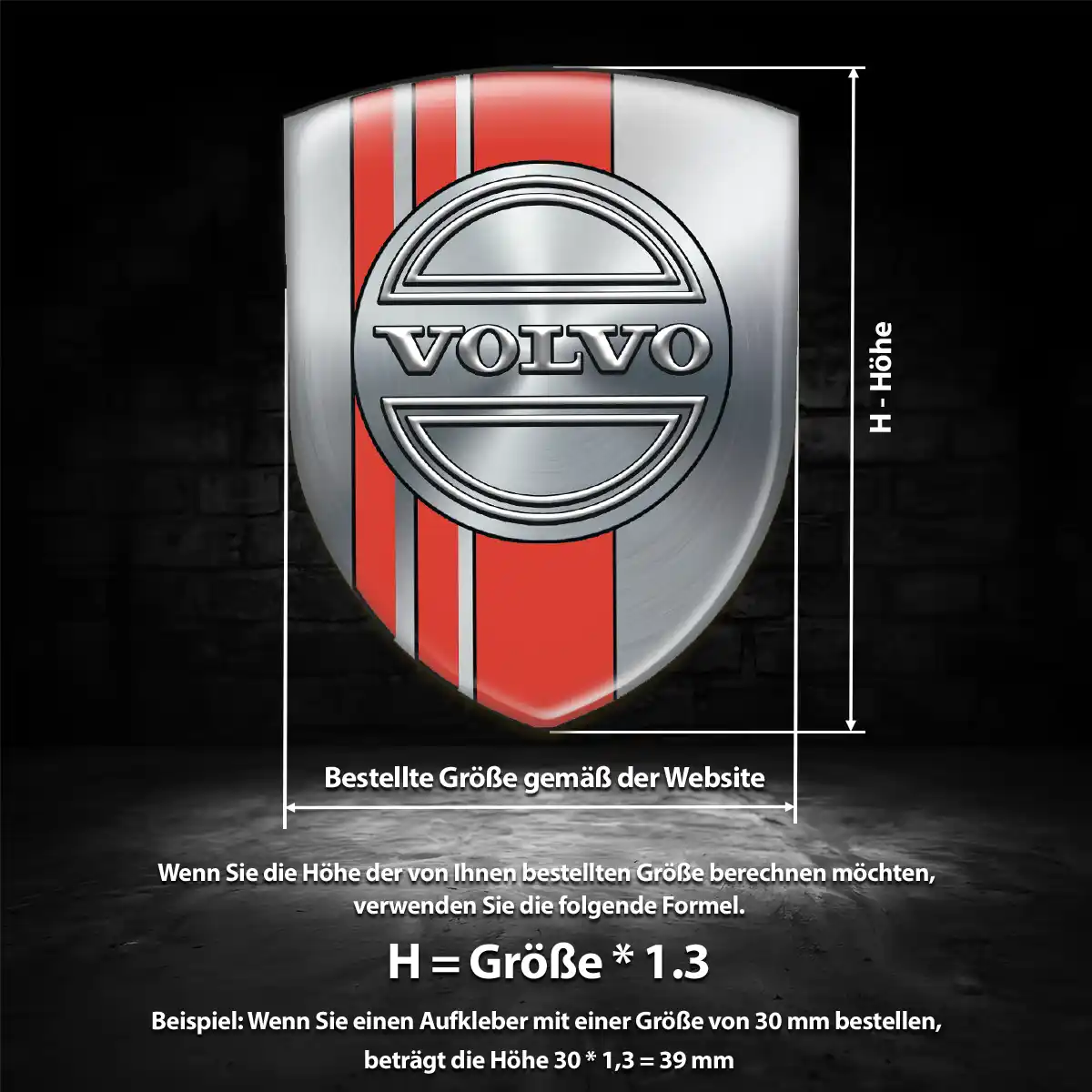 Volvo 3D Gel Aufkleber Emblem Auto Premium-Edition