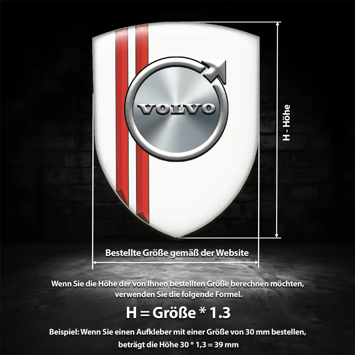 Volvo 3D Gel Aufkleber Emblem Auto Stilvolles Design