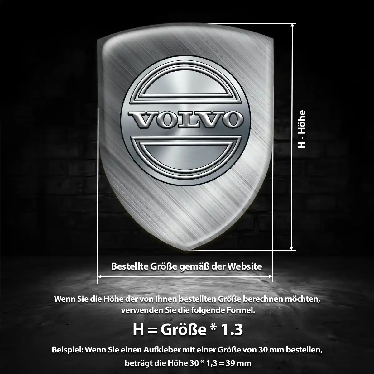 Volvo 3D Gel Aufkleber Emblem Auto Tuningfahrzeug