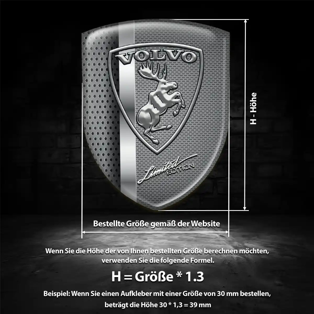 Volvo 3D Gel Aufkleber Emblem Hohe Qualität