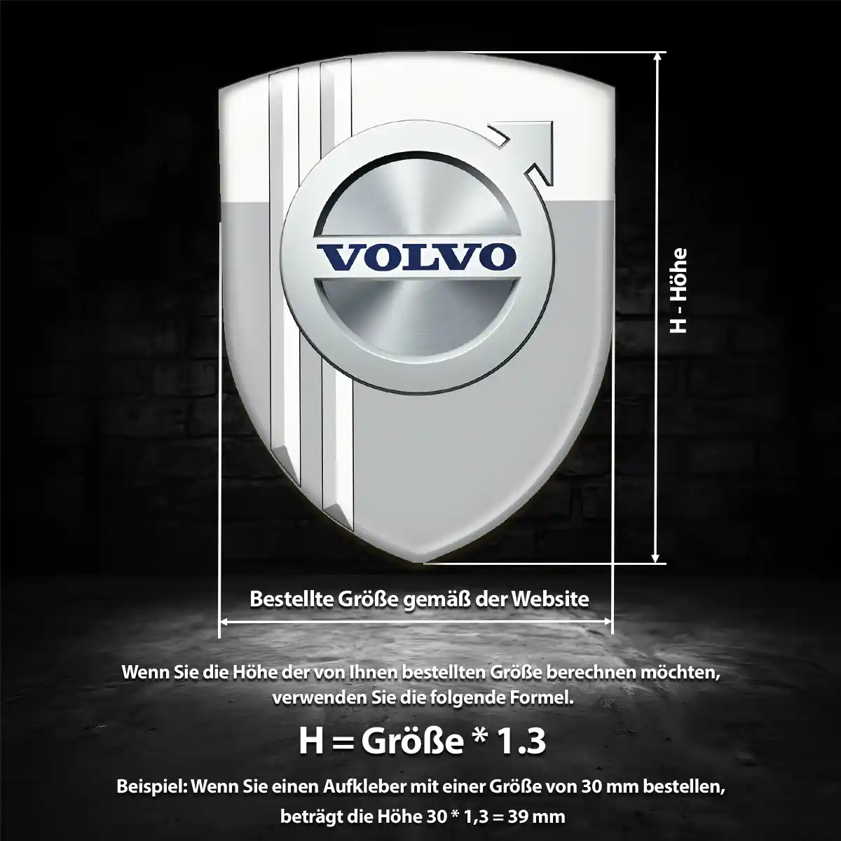 Volvo 3D Gel Aufkleber Emblem Limitierte Auflage