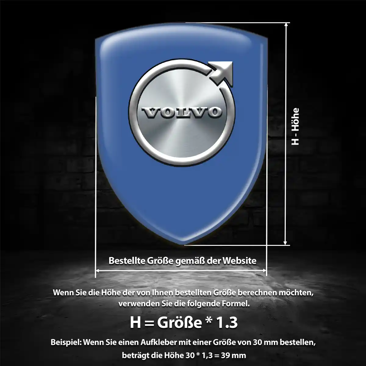 Volvo 3D Gel Aufkleber Emblem Luxus-Edition