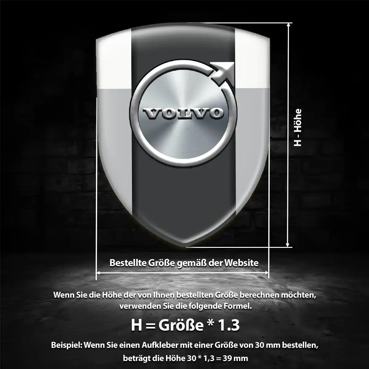 Volvo 3D Gel Aufkleber Emblem Markenedition