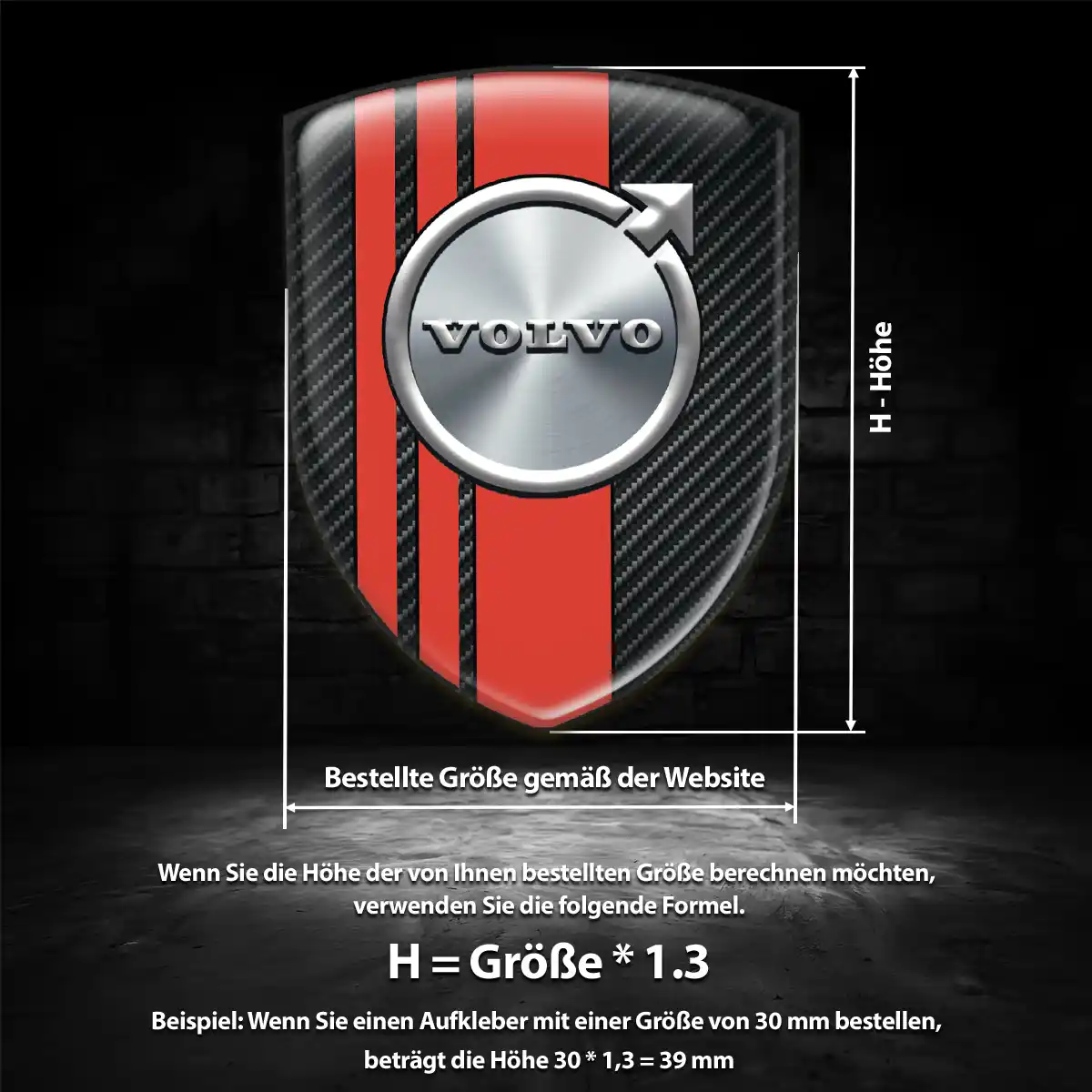Volvo 3D Gel Aufkleber Emblem Stilvolles Design