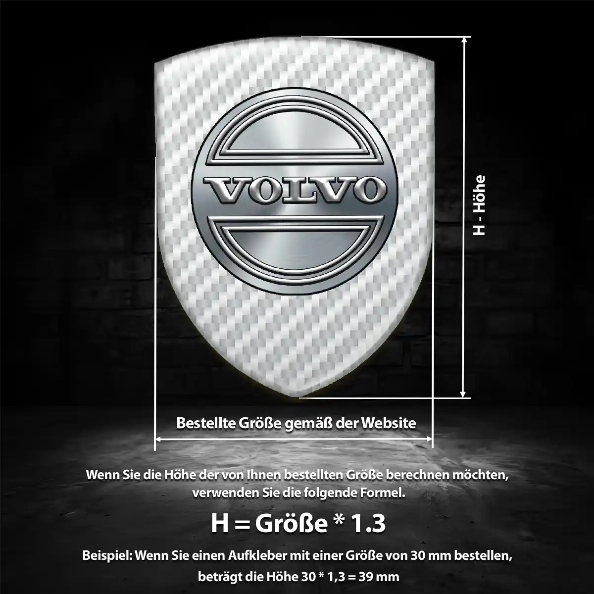 Volvo 3D Gel Aufkleber Embleme Anspruchsvolles Design