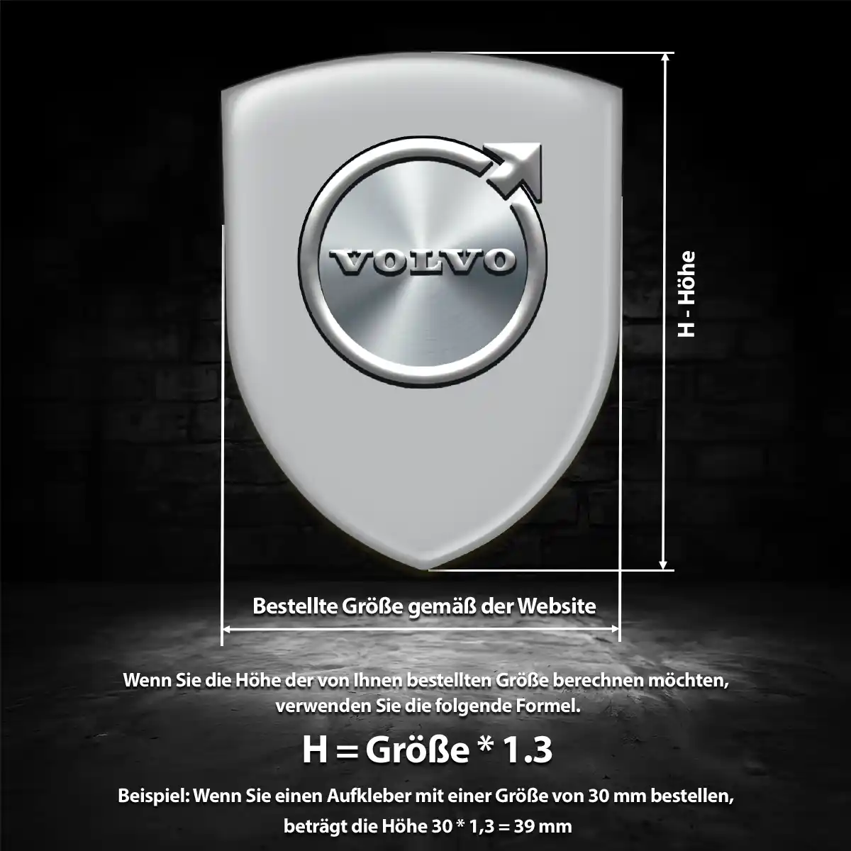 Volvo 3D Gel Aufkleber Embleme Ausdrucksstarkes Design