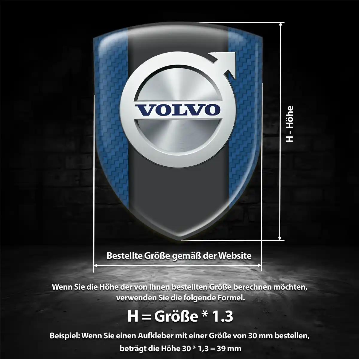Volvo 3D Gel Aufkleber Embleme Auto Edles Design