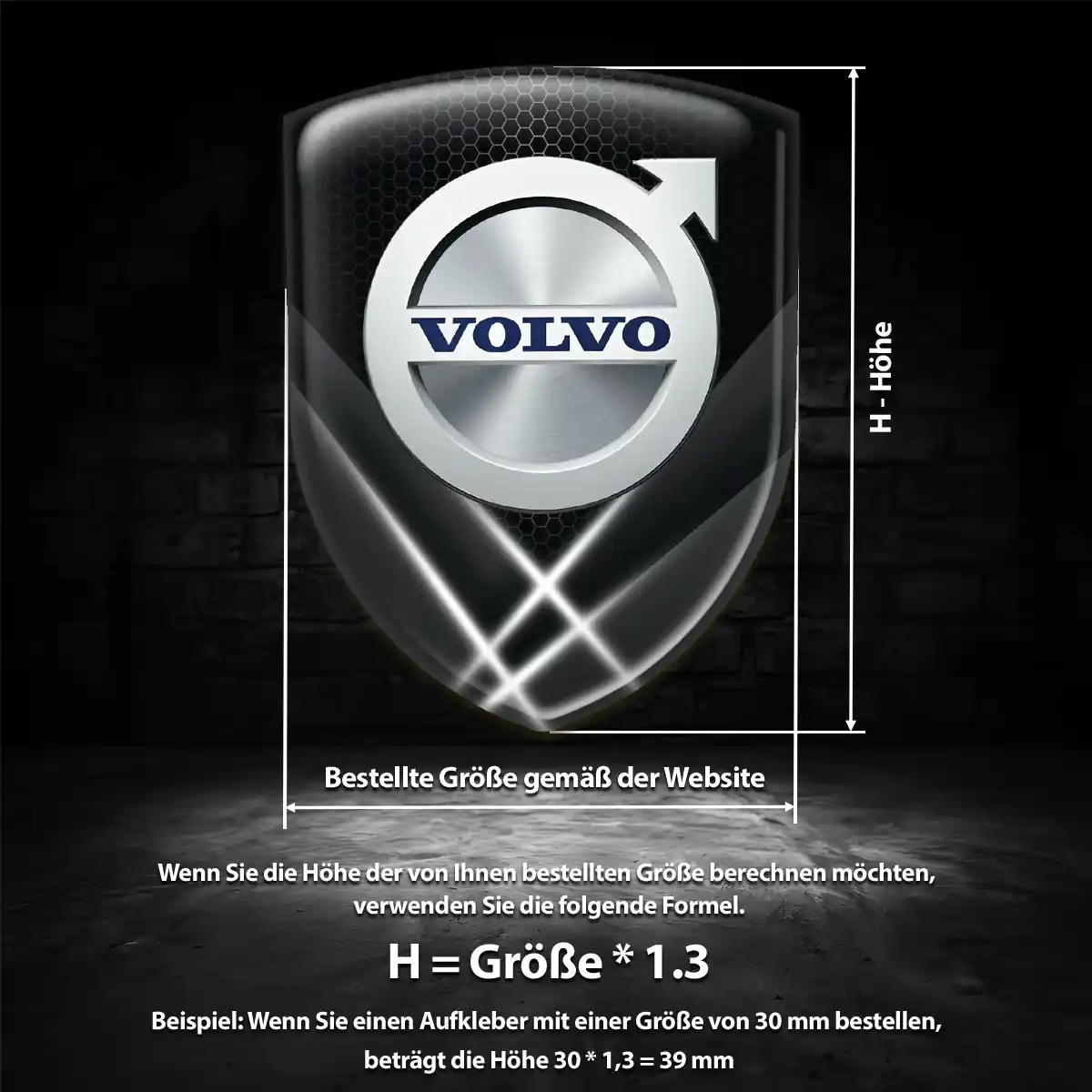 Volvo 3D Gel Aufkleber Embleme Auto Interieurdesign