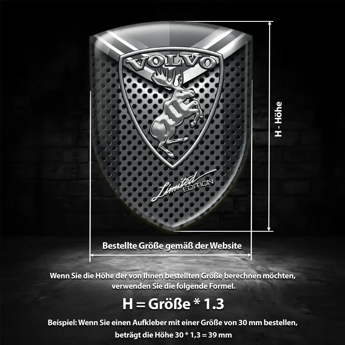 Volvo 3D Gel Aufkleber Embleme Auto Modernes Design