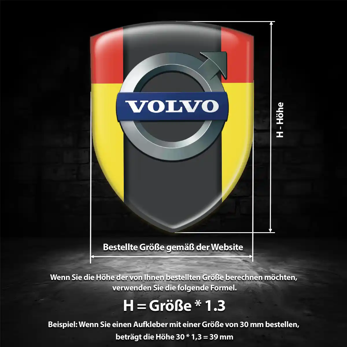 Volvo 3D Gel Aufkleber Embleme Auto Premium-Edition