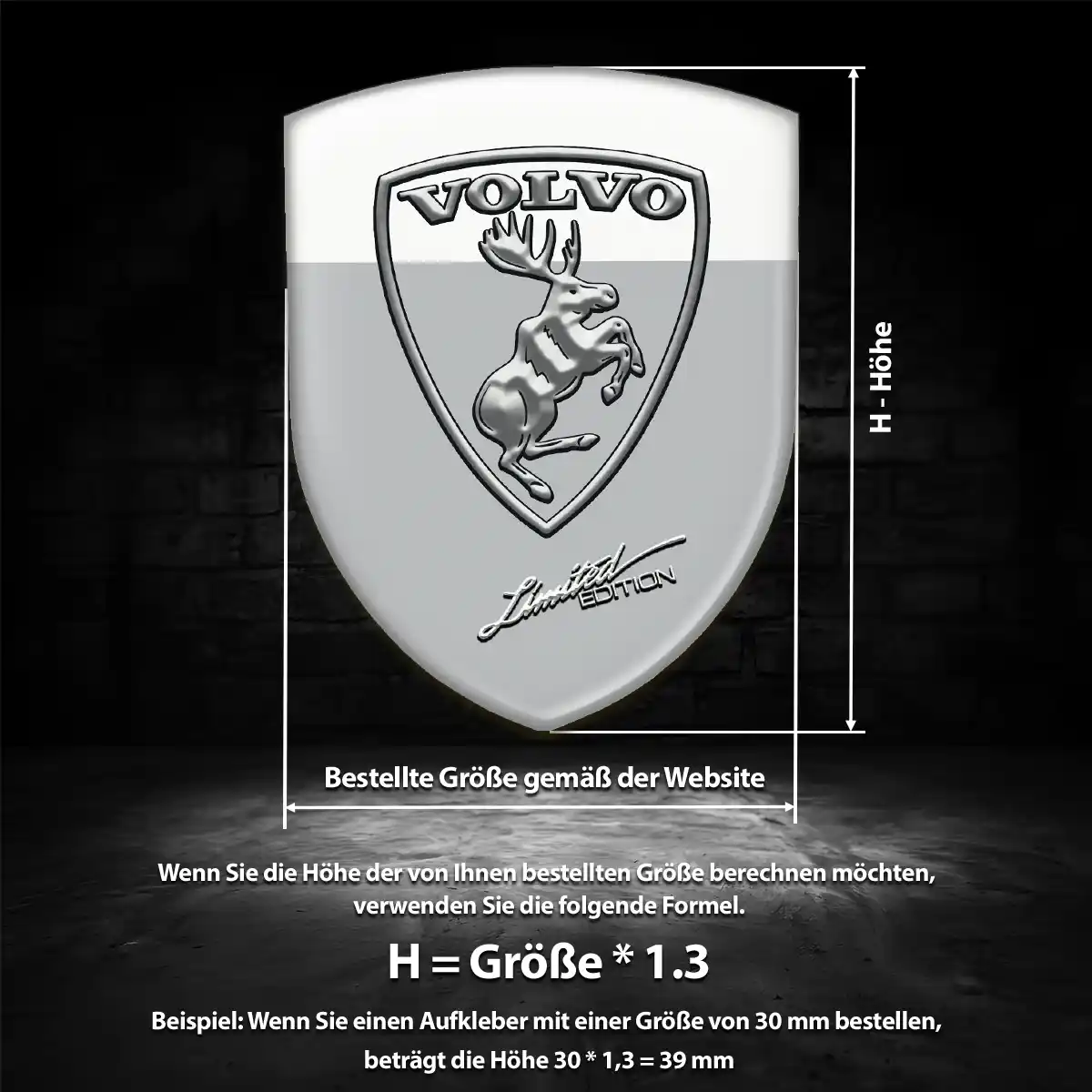 Volvo 3D Gel Aufkleber Embleme Auto Stilvolles Design