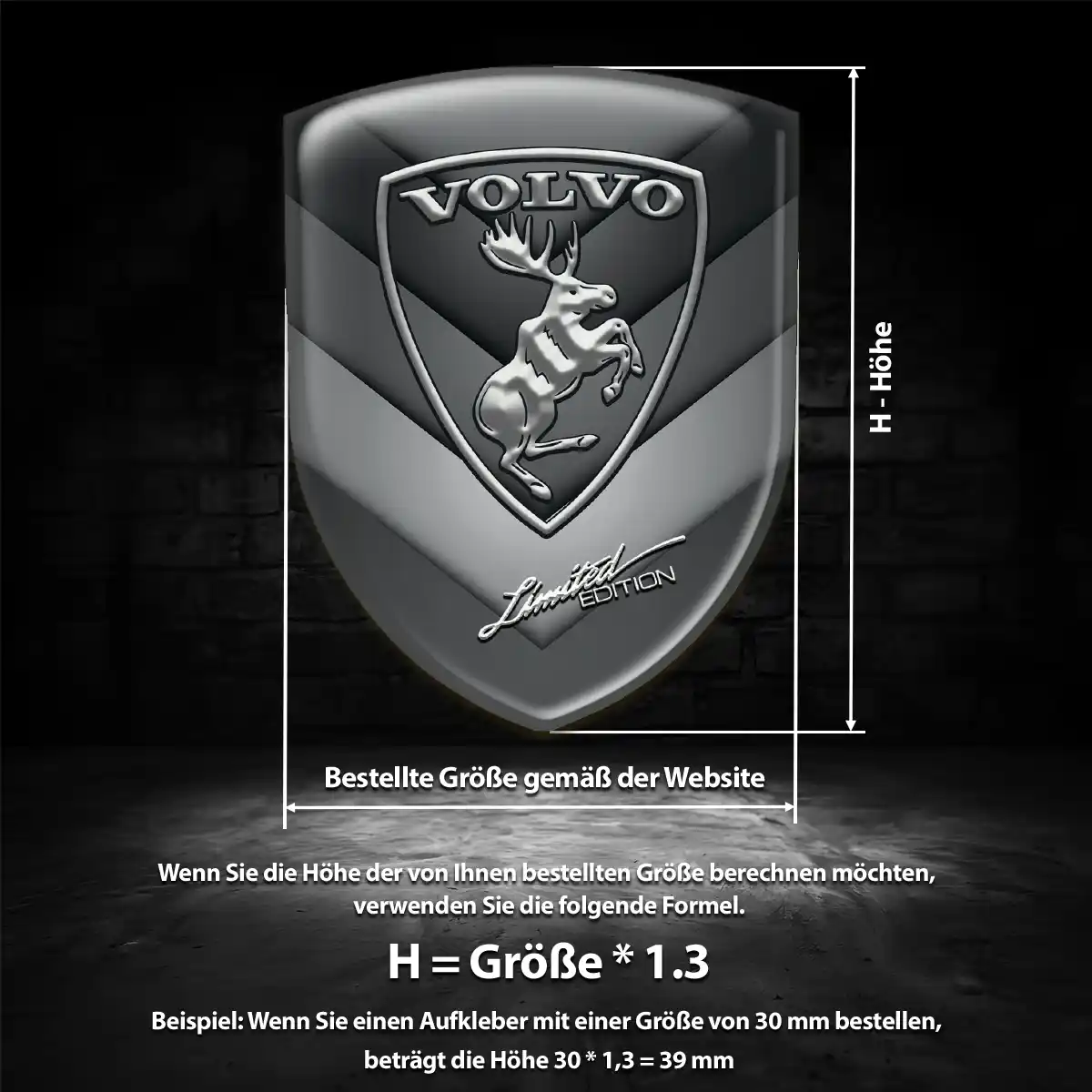 Volvo 3D Gel Aufkleber Embleme Auto Tuningfahrzeug