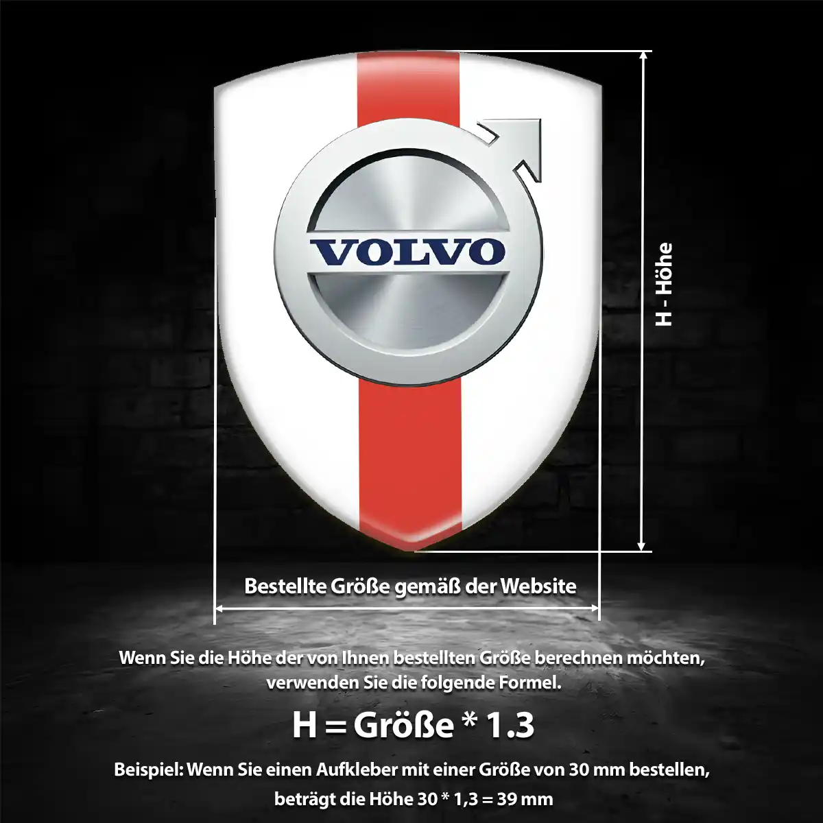 Volvo 3D Gel Aufkleber Embleme Edles Design