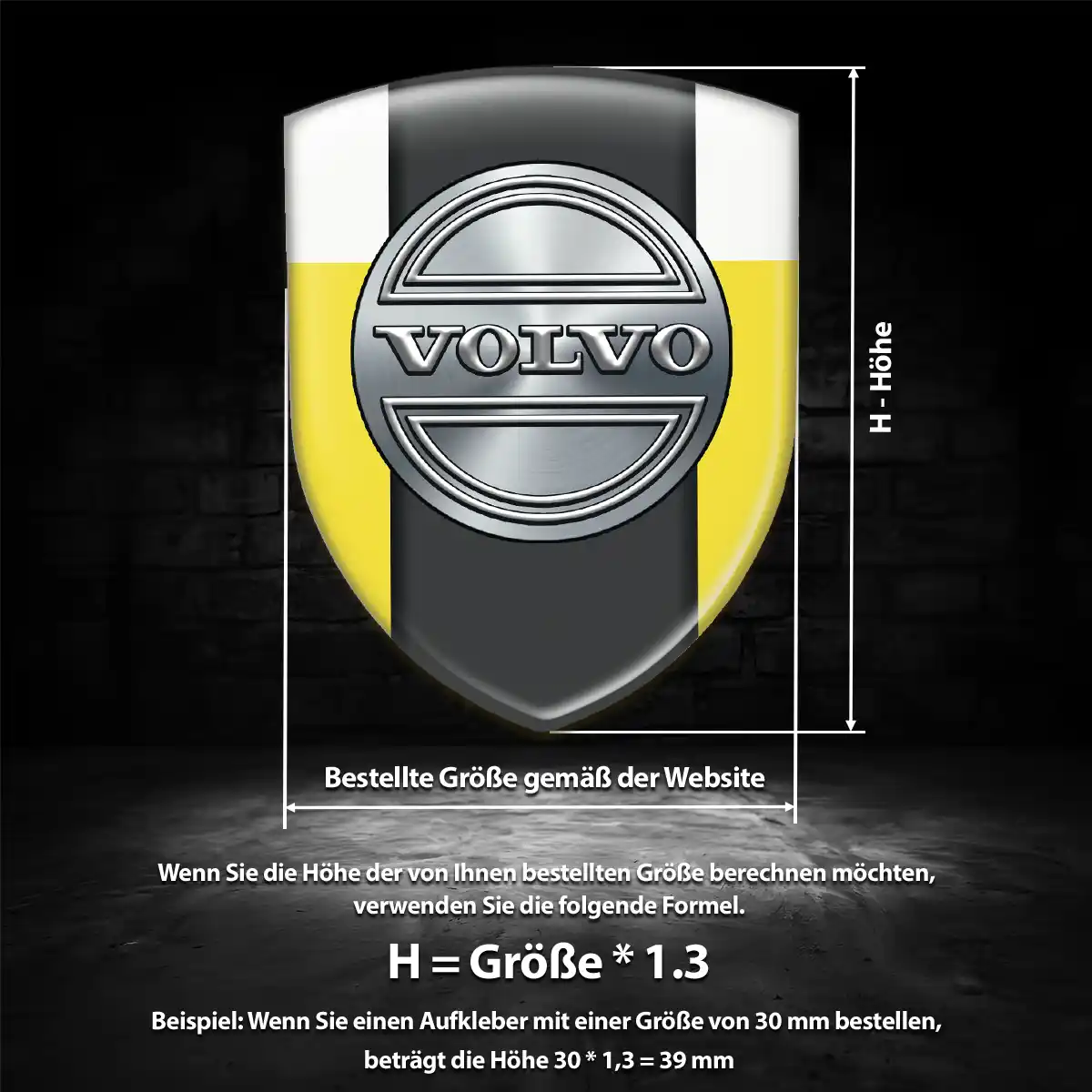 Volvo 3D Gel Aufkleber Embleme Elegantes Design