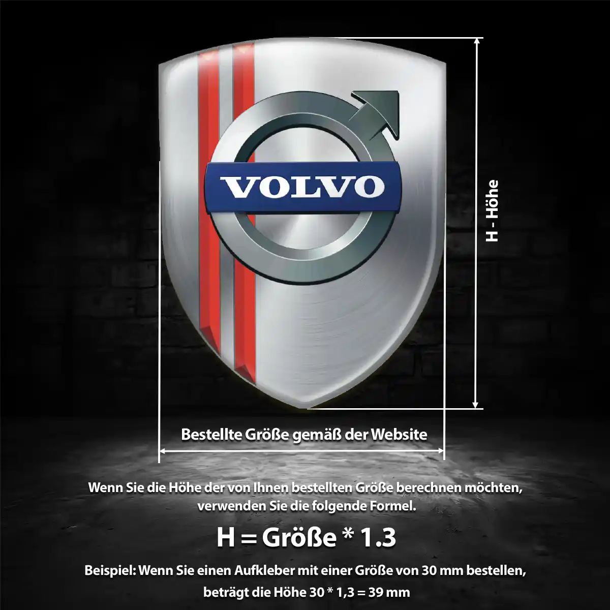 Volvo 3D Gel Aufkleber Embleme Erstklassige Qualität